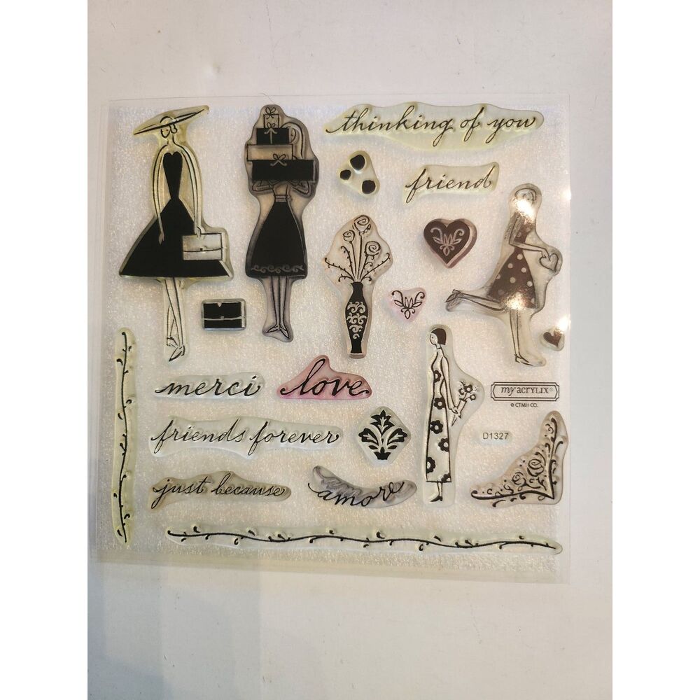 The Close to My Heart (CTMH) My Acrylix "Just Because" stamp set,